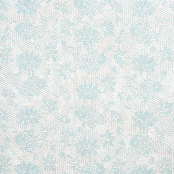 Lotus Batik Mineral 177791 by Schumacher Designer Fabric NAUTILUS See Sample ITALY - </p><p>Repeat: Horizontal: 26" (66CM) and Vertical: 24 1/2" (62CM) 55" (140CM) - Swanky Fabrics -