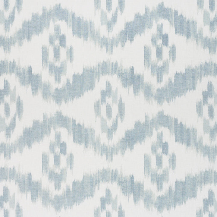 Madaket Ikat Sky 177821 by Schumacher Fabric Schumacher Fabric Madaket Ikat Sky 177821Fabric COTTON 60% INDIA </p><p>Repeat: H: HORZ. 17 1/4" (44CM) , V: VERT. 18" (46CM) 52.75 - Fabric Carolina -