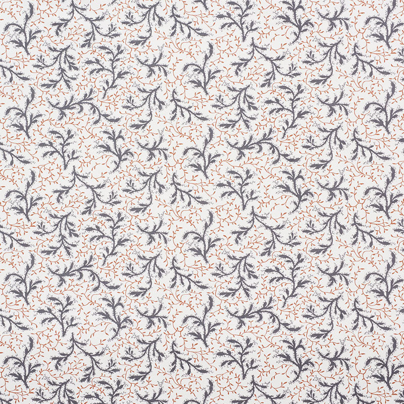 Sprig Basalt & Fawn 177830 by Schumacher Designer Fabric CELERIE KEMBLE See Sample UNITED STATES OF AMERICA MEDIUM DUTY </p><p>Repeat: Horizontal: 27" (69CM) and Vertical: 12 5/8" (32CM) 54 1/4" (138CM) - Swanky Fabrics -