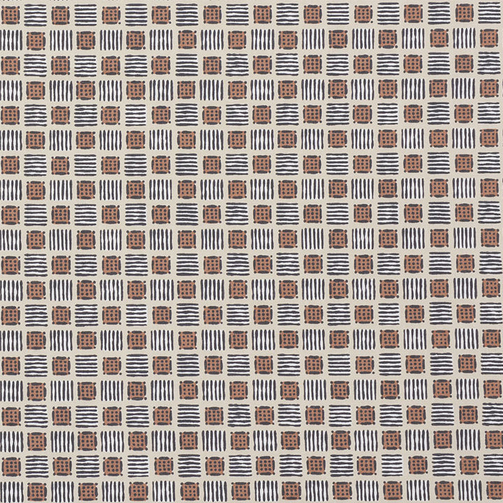 Mottley Grid Wren 177860 by Schumacher Designer Fabric Celerie-Kemble 100% Cotton Wyzenbeek 15,000 Horizontal: 9 and Vertical: 12.5 54.75 - Swanky Fabrics -