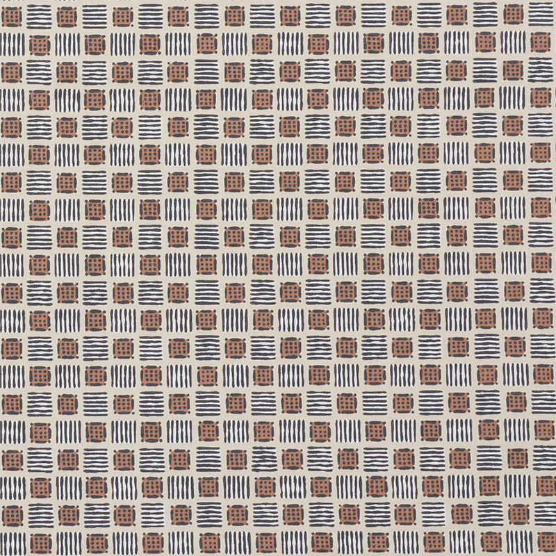 Mottley Grid Wren 177860 by Schumacher Designer Fabric CELERIE KEMBLE See Sample UNITED STATES OF AMERICA MEDIUM DUTY </p><p>Repeat: Horizontal: 9" (23CM) and Vertical: 12 1/2" (32CM) 54 3/4" (139CM) - Swanky Fabrics -