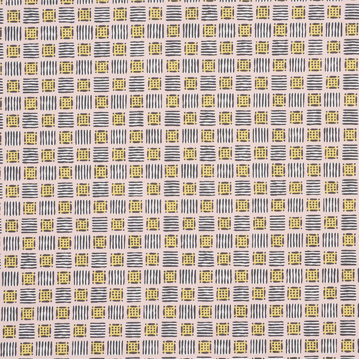 Mottley Grid Pink Lemonade 177861 by Schumacher Designer Fabric Celerie-Kemble 100% Cotton Wyzenbeek 15,000 Horizontal: 9 and Vertical: 12.5 54.75 - Swanky Fabrics -