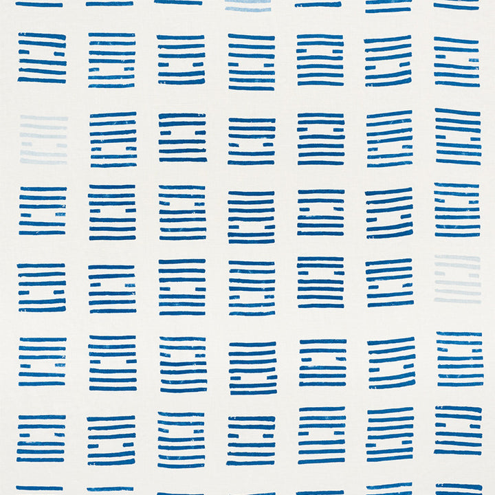 Tiasquam Blue 177880 by Schumacher Designer Fabric Caroline-Z-Hurley 100% Linen Martindale 20,000 Horizontal: 50.5 and Vertical: 45.25 51.25 - Swanky Fabrics -