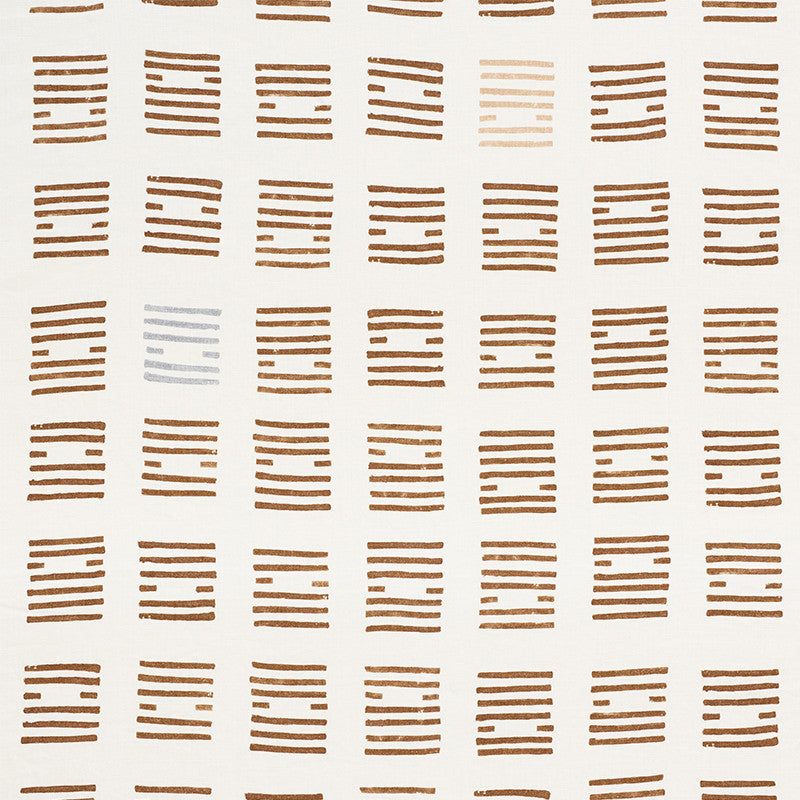 Tiasquam Teak 177883 by Schumacher Designer Fabric Caroline-Z-Hurley 100% Linen Martindale 20,000 Horizontal: 50.5 and Vertical: 45.25 51.25 - Swanky Fabrics -