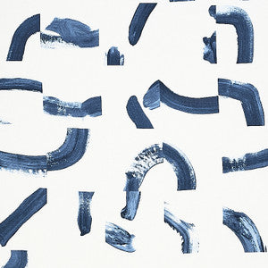 Sepiessa Navy 177894 by Schumacher Designer Fabric
