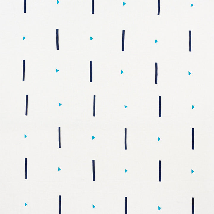 Tashmoo Prussian & Teal 177900 by Schumacher Designer Fabric Caroline-Z-Hurley 100% Linen - Horizontal: 14.5 and Vertical: 36 57 - Swanky Fabrics -