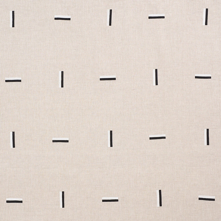 Icehouse Black & White 177911 by Schumacher Designer Fabric CAROLINE Z HURLEY LINEN 100% UNITED STATES OF AMERICA </p><p>Repeat: Horizontal: 16" (41CM) and Vertical: 18 3/4" (48CM) 58.5 - Swanky Fabrics -