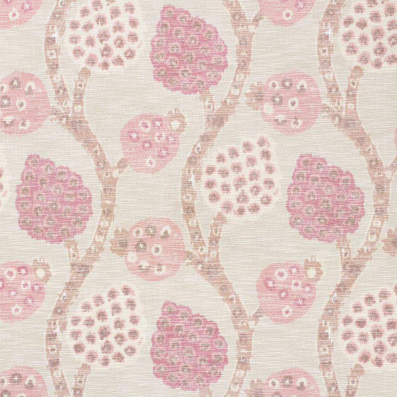 Annabel Warp Print Rose 177990 by Schumacher Fabric Schumacher Fabric Annabel Warp Print Rose 177990Fabric COTTON 100% INDIA </p><p>Repeat: H: HORZ. 26" (66CM) , V: VERT. 27 1/2" (70CM) 53 - Fabric Carolina -
