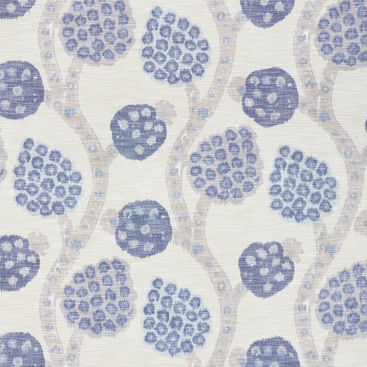 Annabel Warp Print Blue 177992 by Schumacher Fabric Schumacher Fabric Annabel Warp Print Blue 177992Fabric COTTON 100% INDIA </p><p>Repeat: H: HORZ. 26" (66CM) , V: VERT. 27 1/2" (70CM) 53 - Fabric Carolina -