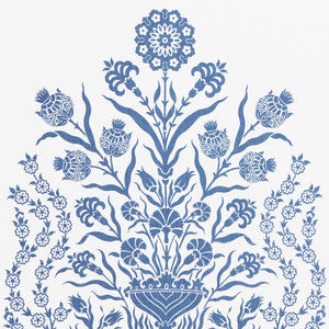 Iznik Sheer Blue 178090 by Schumacher Designer Fabric