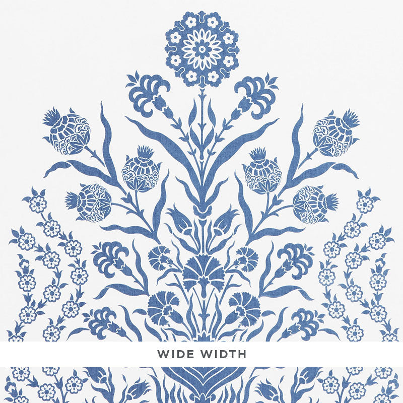 Iznik Sheer Blue 178090 by Schumacher Fabric Schumacher Fabric Iznik Sheer Blue 178090Fabric POLYESTER 65% TURKEY </p><p>Repeat: H: HORZ. 118" (300CM) , V: VERT. 50 1/4" (128CM) 118 - Fabric Carolina -