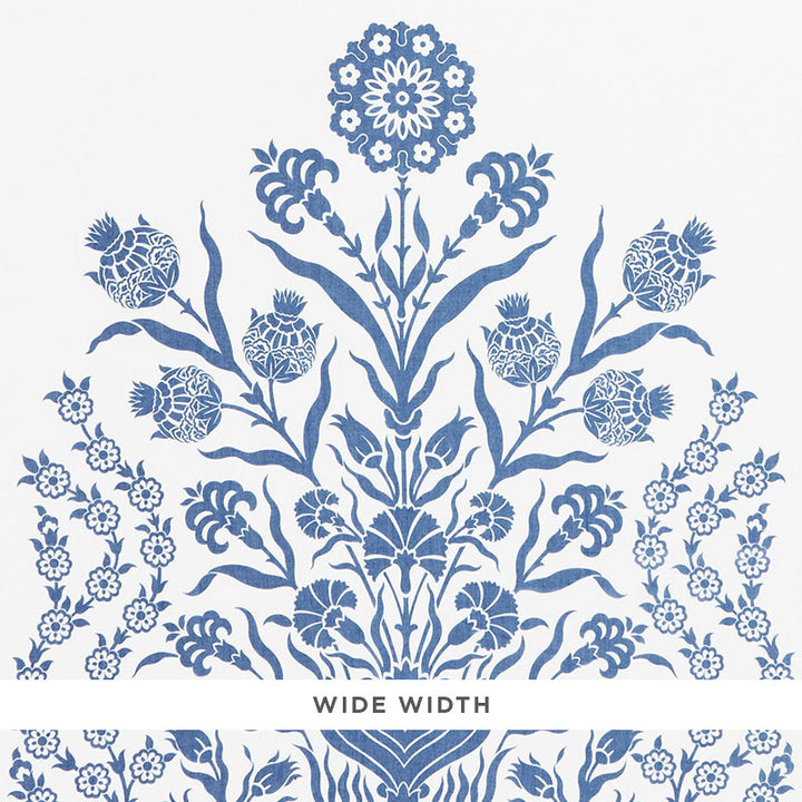 Iznik Sheer Blue 178090 by Schumacher Fabric Schumacher Fabric Iznik Sheer Blue 178090Fabric POLYESTER 65% TURKEY </p><p>Repeat: H: HORZ. 118" (300CM) , V: VERT. 50 1/4" (128CM) 118 - Fabric Carolina -