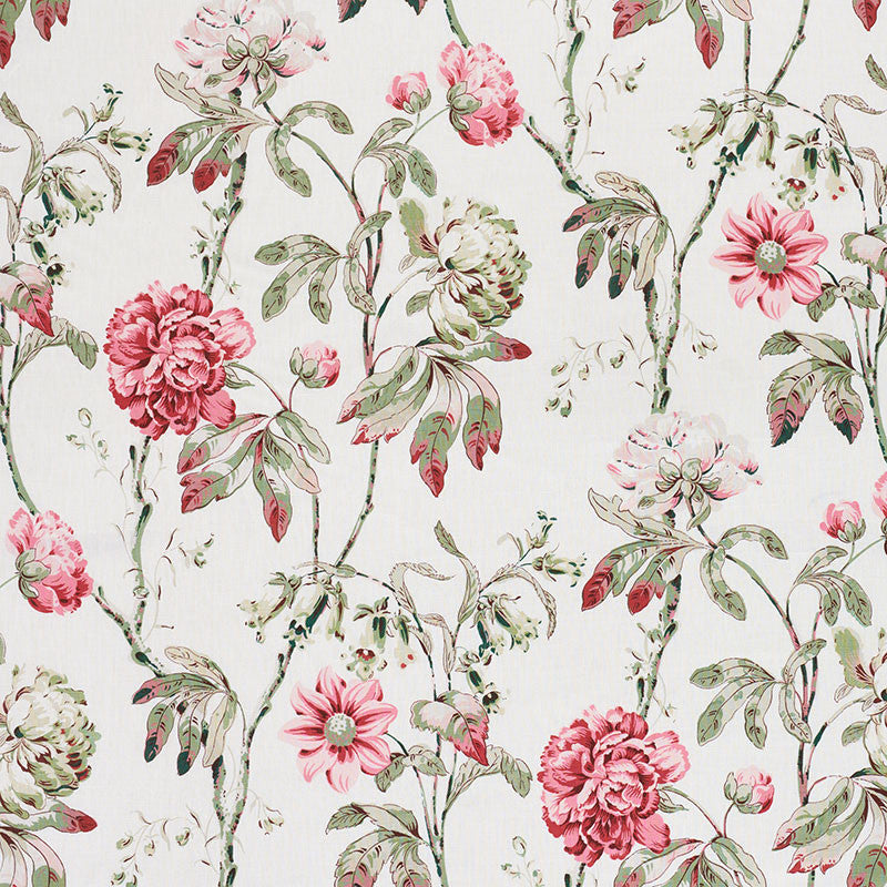 Daydream Fuchsia 178142 by Schumacher Designer Fabric Schumacher-Classics 100% Linen Martindale 20,000 Horizontal: 35.5 and Vertical: 37.25 53.75 - Swanky Fabrics -
