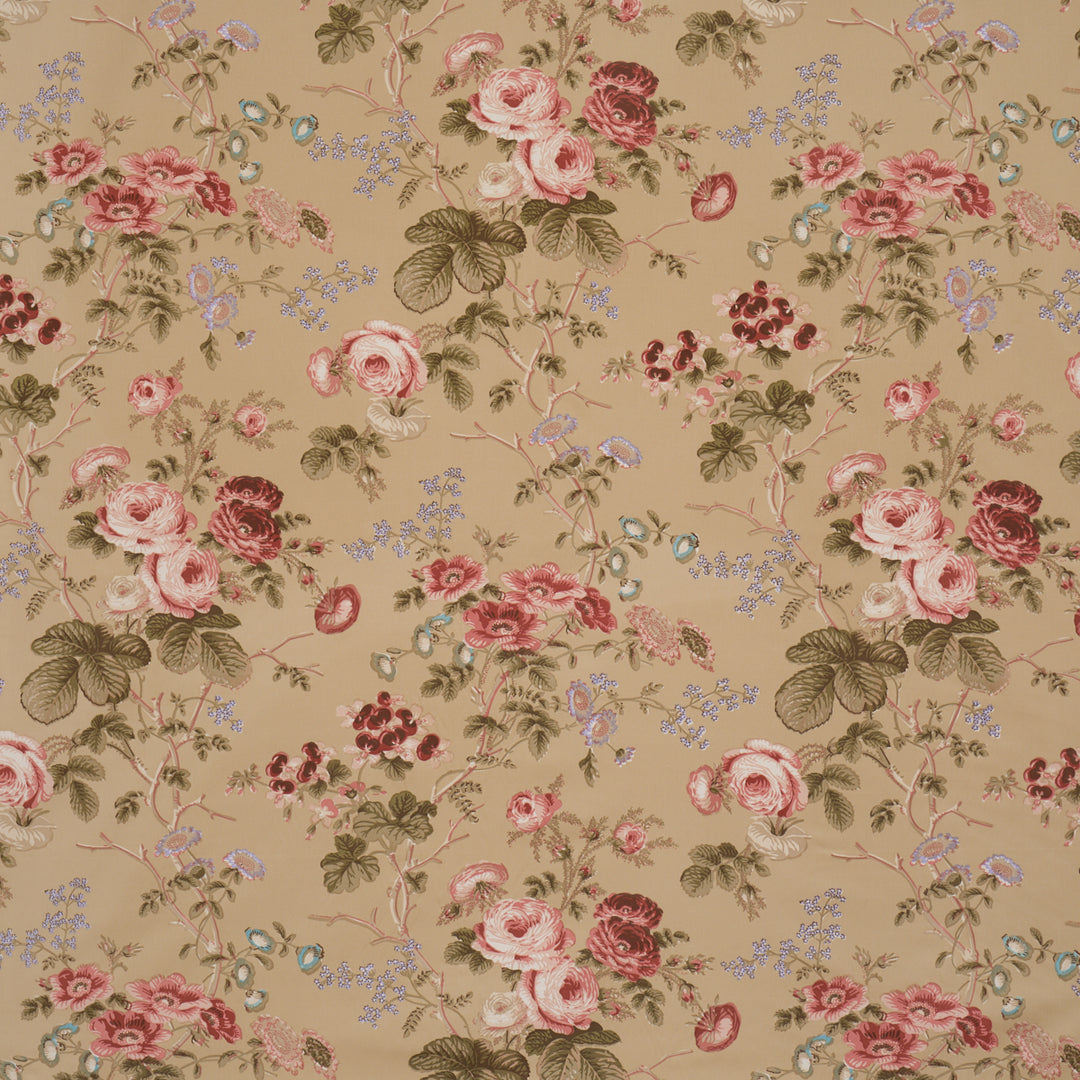 Salisbury Chintz Tobacco 178158 by Schumacher Designer Fabric