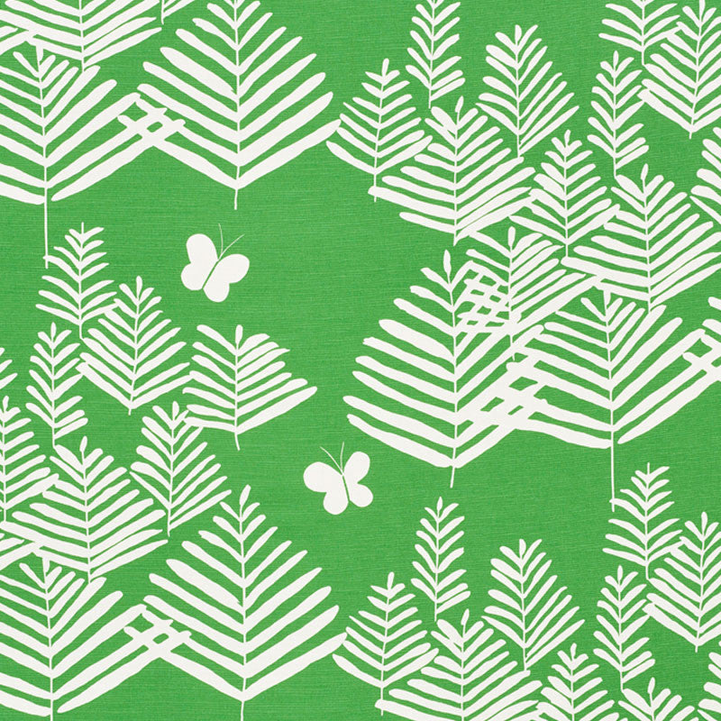 Fern Silhouette Green 178230 by Schumacher Designer Fabric VERA NEUMANN COTTON 51% LINEN 49% UNITED KINGDOM </p><p>Repeat: Horizontal: 27 1/2" (70CM) and Vertical: 24 5/8" (63CM) 55 - Swanky Fabrics -