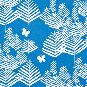 Fern Silhouette Blue 178232 by Schumacher Designer Fabric