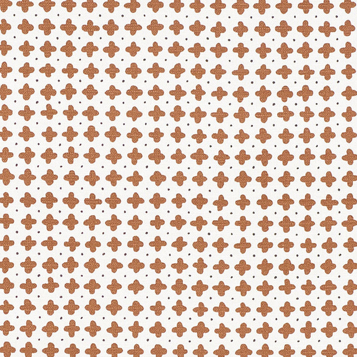 Polka Brown 178242 by Schumacher Designer Fabric Vera-Neumann 93% Cotton, 7% Linen - Horizontal: 13.5 and Vertical: 4.875 54.5 - Swanky Fabrics -