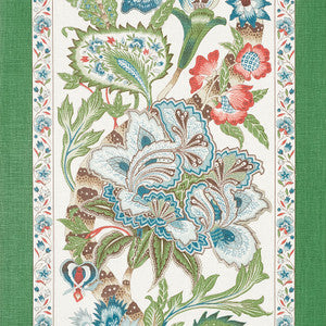 Anjou Stripe Emerald 178520 by Schumacher Designer Fabric