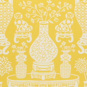 Hellene Yellow 178551 by Schumacher Designer Fabric