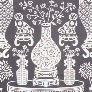 Hellene Black 178552 by Schumacher Designer Fabric