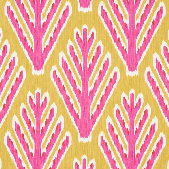 Bodhi Tree Yellow & Pink 178560 by Schumacher Designer Fabric JOHNSON HARTIG FOR LIBERTINE See Sample ITALY - </p><p>Repeat: Horizontal: 13 1/2" (34CM) and Vertical: 19" (48CM) 54" (137CM) - Swanky Fabrics -