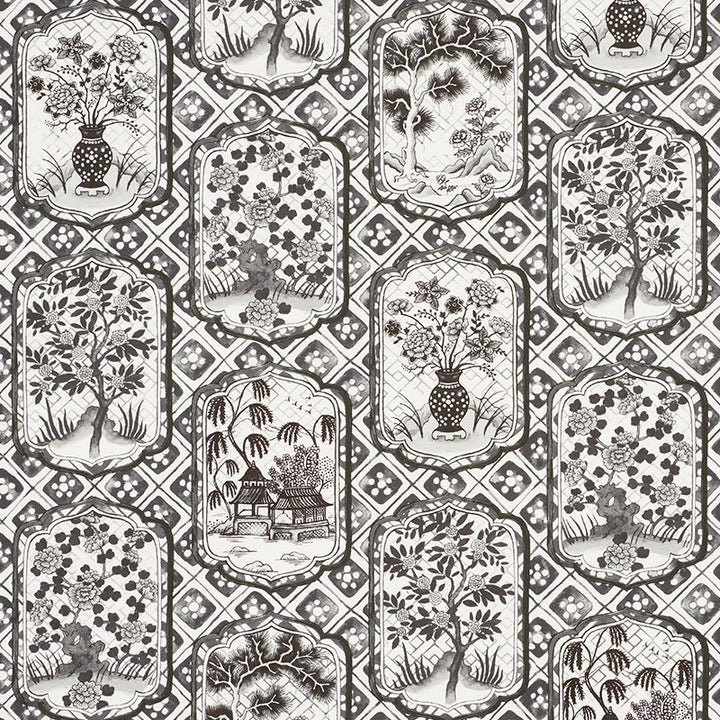 Ting Ting Black 178570 by Schumacher Fabric Schumacher Fabric Ting Ting Black 178570Fabric COTTON 100% UNITED KINGDOM </p><p>Repeat: H: HORZ. 54" (137CM) , V: VERT. 38" (97CM) 54 - Fabric Carolina -