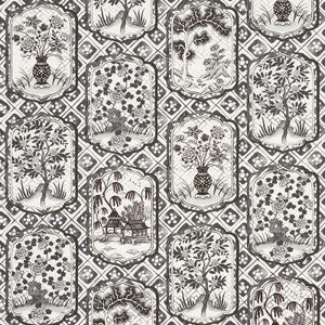 Ting Ting Black 178570 by Schumacher Designer Fabric