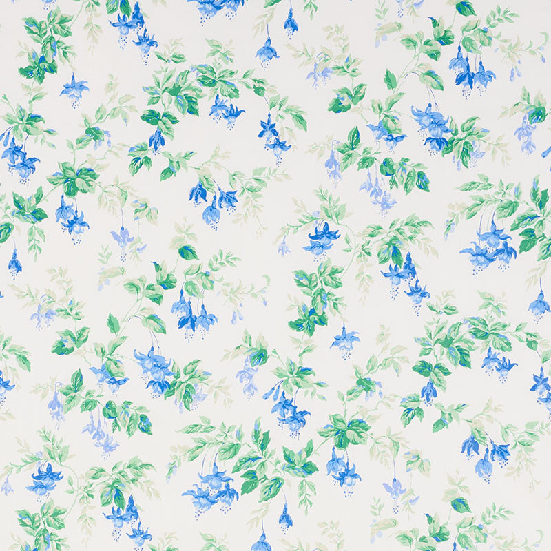 Garden Gate Chintz Cobalt 178680 by Schumacher Designer Fabric REVISIT OF POPULAR PATTERNS See Sample UNITED KINGDOM - </p><p>Repeat: Horizontal: 14 1/4" (36CM) and Vertical: 12 3/4" (32CM) 54" (137CM) - Swanky Fabrics -