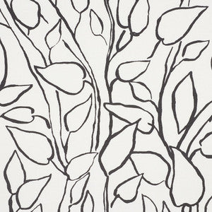 Solandra Vine Black 178702 by Schumacher Designer Fabric