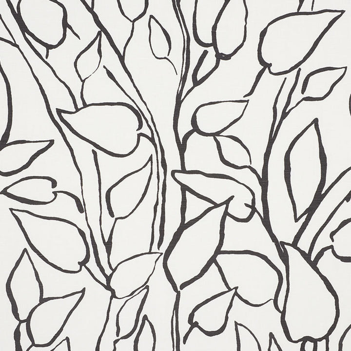 Solandra Vine Black 178702 by Schumacher Designer Fabric FREEHAND LINEN 55% COTTON 45% INDIA MARTINDALE 10,000 </p><p>Repeat: Horizontal: 26 7/8" (68CM) and Vertical: 24 1/2" (62CM) 54.25 - Swanky Fabrics -