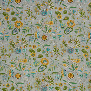 Roca Redonda Grey & Ochre 178771 by Schumacher Designer Fabric