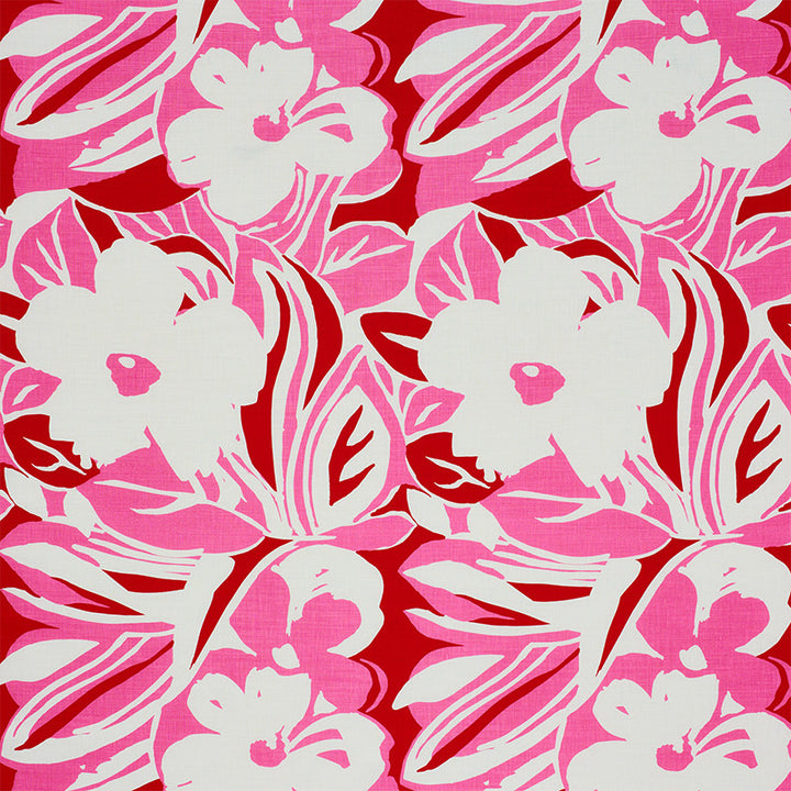 Stevie Pink 178861 by Schumacher Designer Fabric FLOWER POWER LINEN 100% SWITZERLAND </p><p>Repeat: Horizontal: 26 1/4" (67CM) and Vertical: 42" (107CM) 54 - Swanky Fabrics -