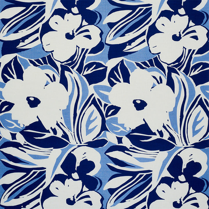 Stevie Blue 178862 by Schumacher Designer Fabric FLOWER POWER LINEN 100% SWITZERLAND </p><p>Repeat: Horizontal: 26 1/4" (67CM) and Vertical: 42" (107CM) 54 - Swanky Fabrics -