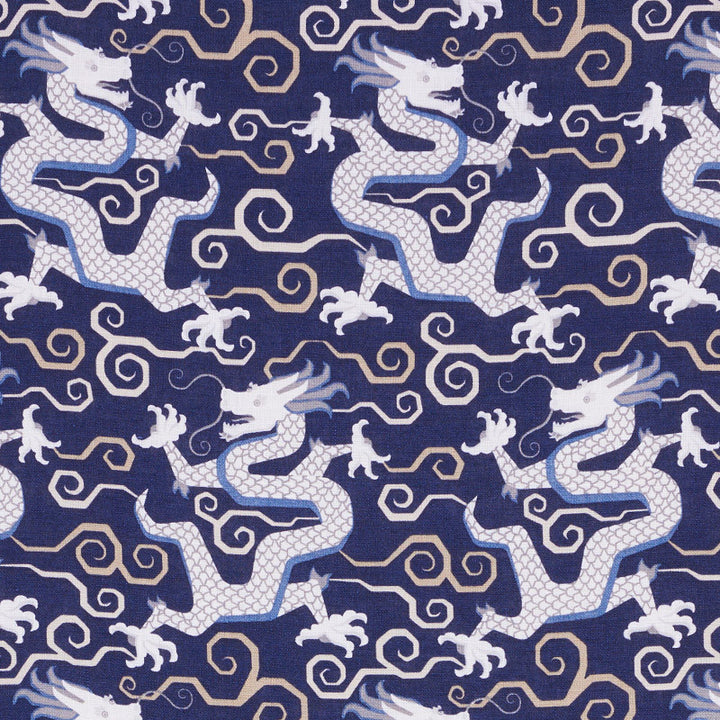 Bixi Dragon Blue 179000 by Schumacher Fabric Schumacher Fabric Bixi Dragon Blue 179000Fabric LINEN 90% UNITED KINGDOM </p><p>Repeat: H: HORZ. 6 3/4" (17CM) , V: VERT. 13 1/2" (34CM) 54 - Fabric Carolina -