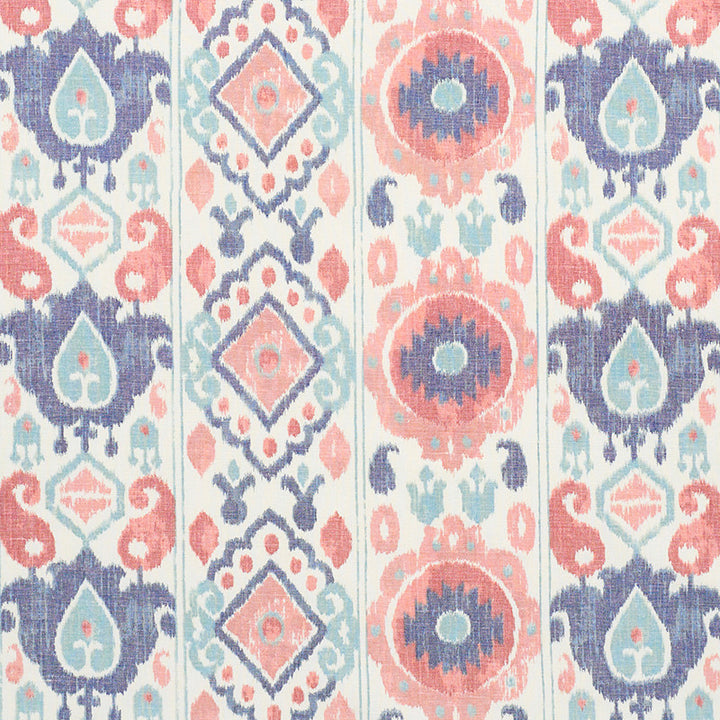 Elizia Ikat Rose & Indigo 179052 by Schumacher Designer Fabric NEW TRADITIONAL II LINEN 60% COTTON 40% INDIA </p><p>Repeat: Horizontal: 26 1/2" (67CM) and Vertical: 23 1/2" (60CM) 54 - Swanky Fabrics -