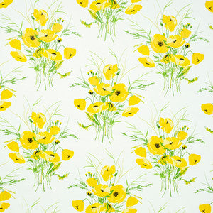 Joni Chintz Yellow 179060 by Schumacher Designer Fabric