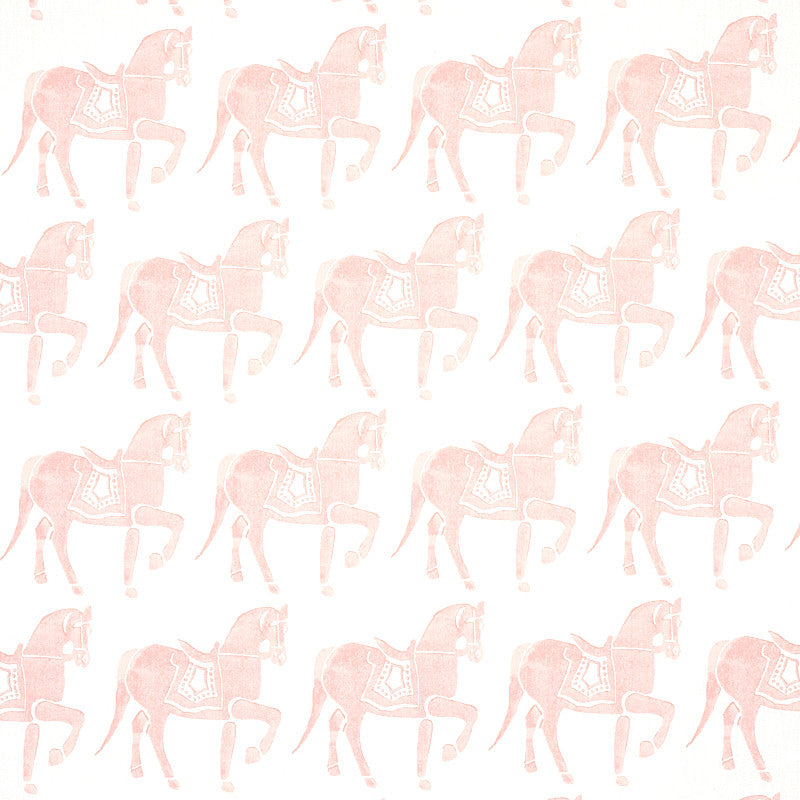 Marwari Horse Pink 179132 by Schumacher Fabric Schumacher Fabric Marwari Horse Pink 179132Fabric LINEN 60% THAILAND </p><p>Repeat: H: HORZ. 6 3/4" (17CM) , V: VERT. 13 1/2" (34CM) 54 - Fabric Carolina -