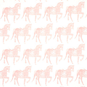 Marwari Horse Pink 179132 by Schumacher Designer Fabric