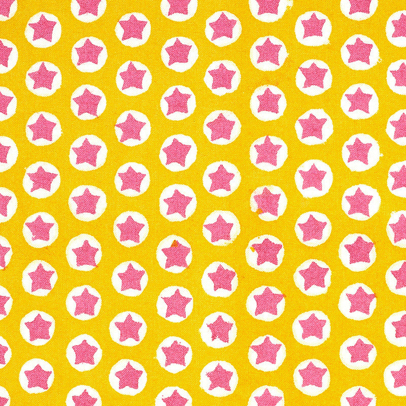 Tuk Tuk Yellow 179221 by Schumacher Designer Fabric MOLLY MAHON HAND BLOCK PRINTS COTTON 100% INDIA </p><p>Repeat: Horizontal: 1" (3CM) and Vertical: 1" (3CM) 53 - Swanky Fabrics -