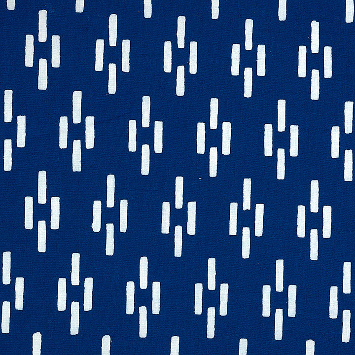 Dash Indigo 179250 by Schumacher Fabric Schumacher Fabric Dash Indigo 179250Fabric COTTON 100% INDIA </p><p>Repeat: H: HORZ. 1 1/2" (4CM) , V: VERT. 3 3/4" (10CM) 53 - Fabric Carolina -