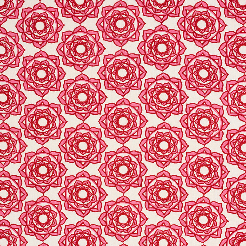 Rose Pink 179291 by Schumacher Designer Fabric MOLLY MAHON HAND BLOCK PRINTS See Sample INDIA - </p><p>Repeat: Horizontal: 7 3/4" (20CM) and Vertical: 5" (13CM) 54" (137CM) - Swanky Fabrics -