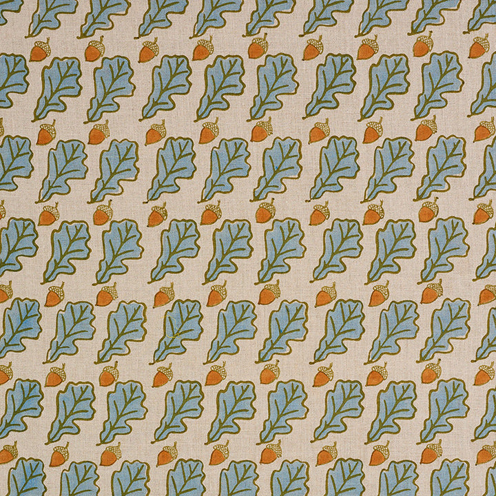 Oak Blue 179311 by Schumacher Fabric Schumacher Fabric Oak Blue 179311Fabric LINEN 100% INDIA </p><p>Repeat: H: HORZ. 4 7/8" (12CM) , V: VERT. 3 3/8" (9CM) 54 - Fabric Carolina -