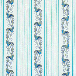 Aleksy Stripe Teal 179381 by Schumacher Designer Fabric