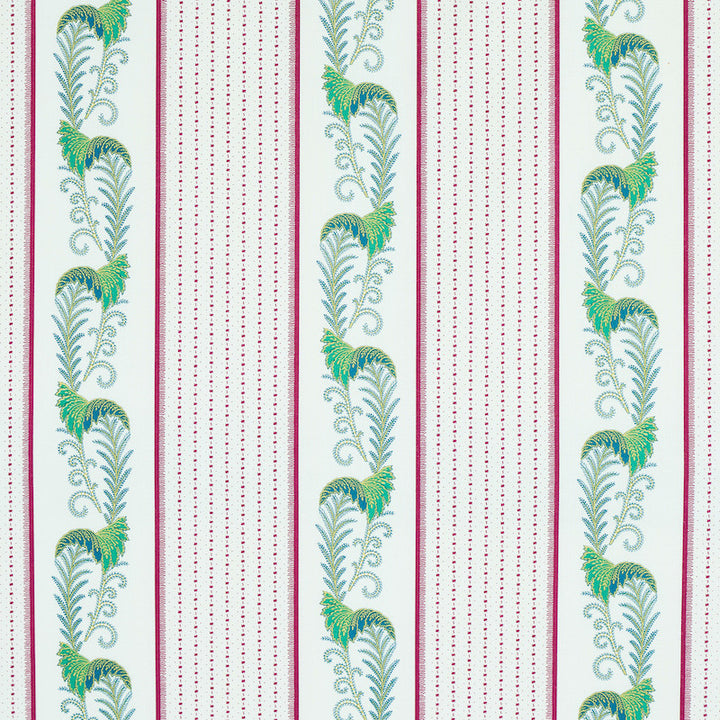 Aleksy Stripe Plum 179382 by Schumacher Designer Fabric RIVE GAUCHE COTTON 100% UNITED KINGDOM </p><p>Repeat: Horizontal: 18" (46CM) and Vertical: 27" (69CM) 54 - Swanky Fabrics -