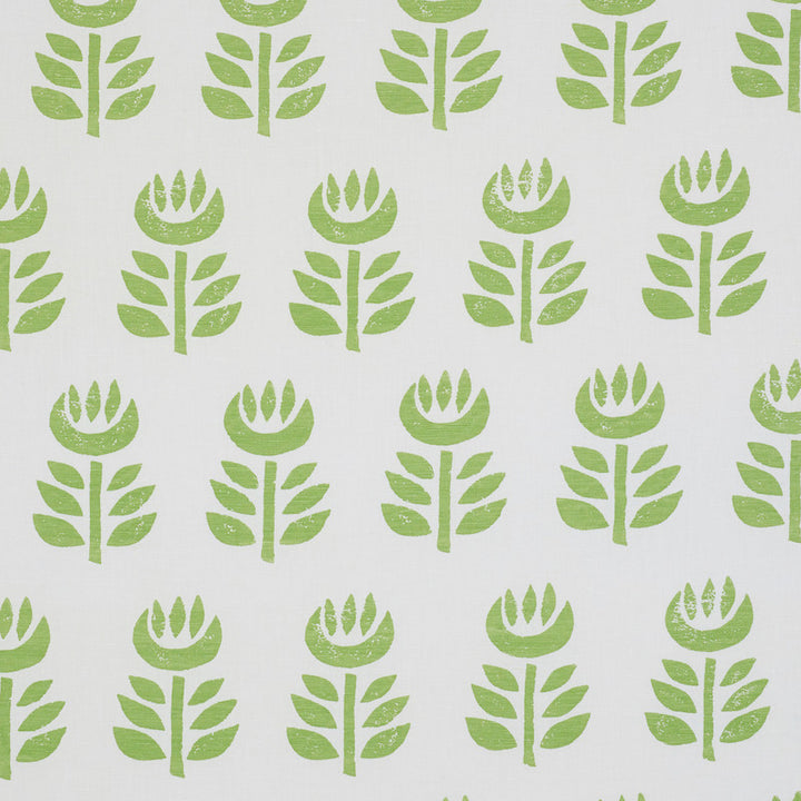 Rosenborg Hand Print Green 179400 by Schumacher Designer Fabric SCANDINAVIAN MODERN LINEN 55% COTTON 45% INDIA </p><p>Repeat: Horizontal: 27" (69CM) and Vertical: 23 5/8" (60CM) 54 - Swanky Fabrics -