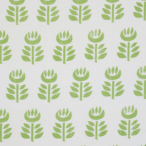 Rosenborg Hand Print Green 179400 by Schumacher Designer Fabric