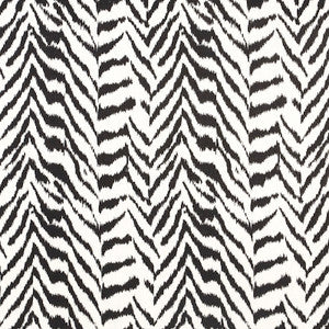 Quincy Hand Print Black 179410 by Schumacher Designer Fabric
