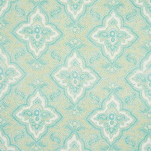 Amalia Medallion Handmade Print Mineral 179441 by Schumacher Designer Fabric