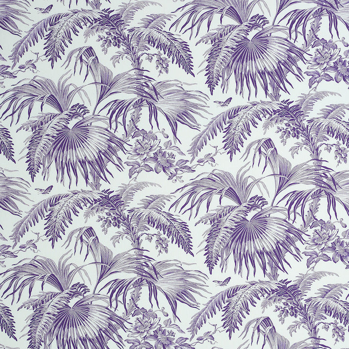 Toile Tropique Purple 179512 by Schumacher Fabric Schumacher Fabric Toile Tropique Purple 179512Fabric COTTON 100% FRANCE </p><p>Repeat: H: HORZ. 18" (46CM), V: VERT. 46 3/8" (118CM) 53.5 - Fabric Carolina -