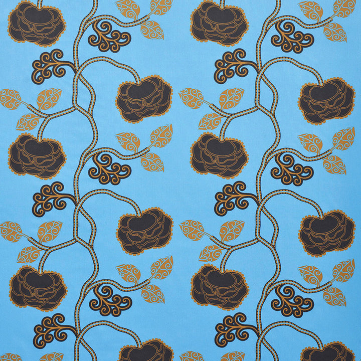 Queen Fruit Chintz Lapis 179542 by Schumacher Designer Fabric ESPALIER BY NEISHA CROSLAND COTTON 100% UNITED KINGDOM </p><p>Repeat: Horizontal: 27" (69CM) and Vertical: 18" (46CM) 54 - Swanky Fabrics -